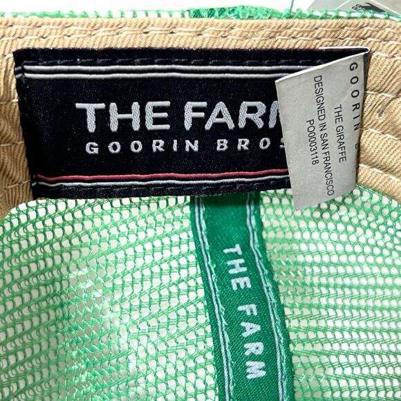Goorin Bros The Farm High Giraffe Trucker Snapback Hat Cap Green Brown New - Picture 6 of 6